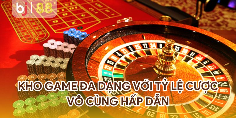 Kho game đa dạng với tỷ lệ cược vô cùng hấp dẫn