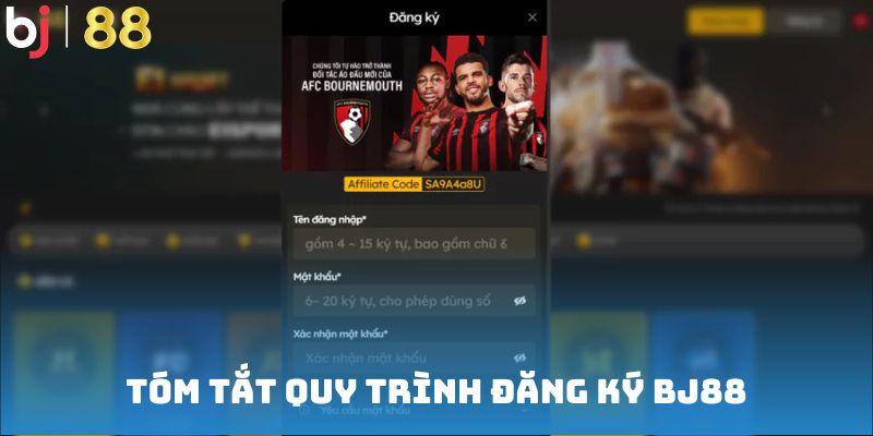 Tóm tắt quy trình đăng ký BJ88